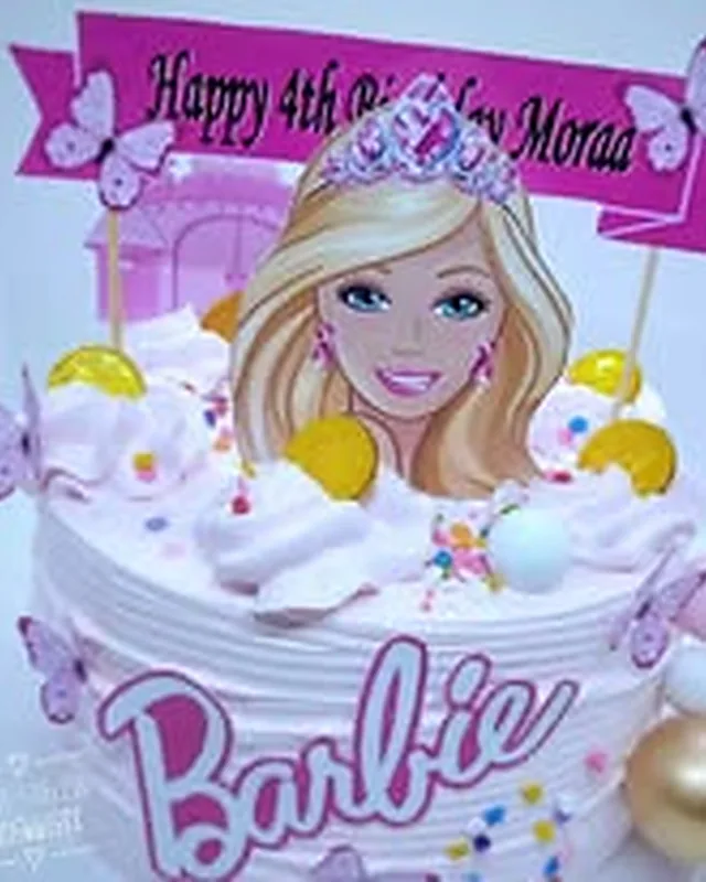 Barbie themed birthday cake